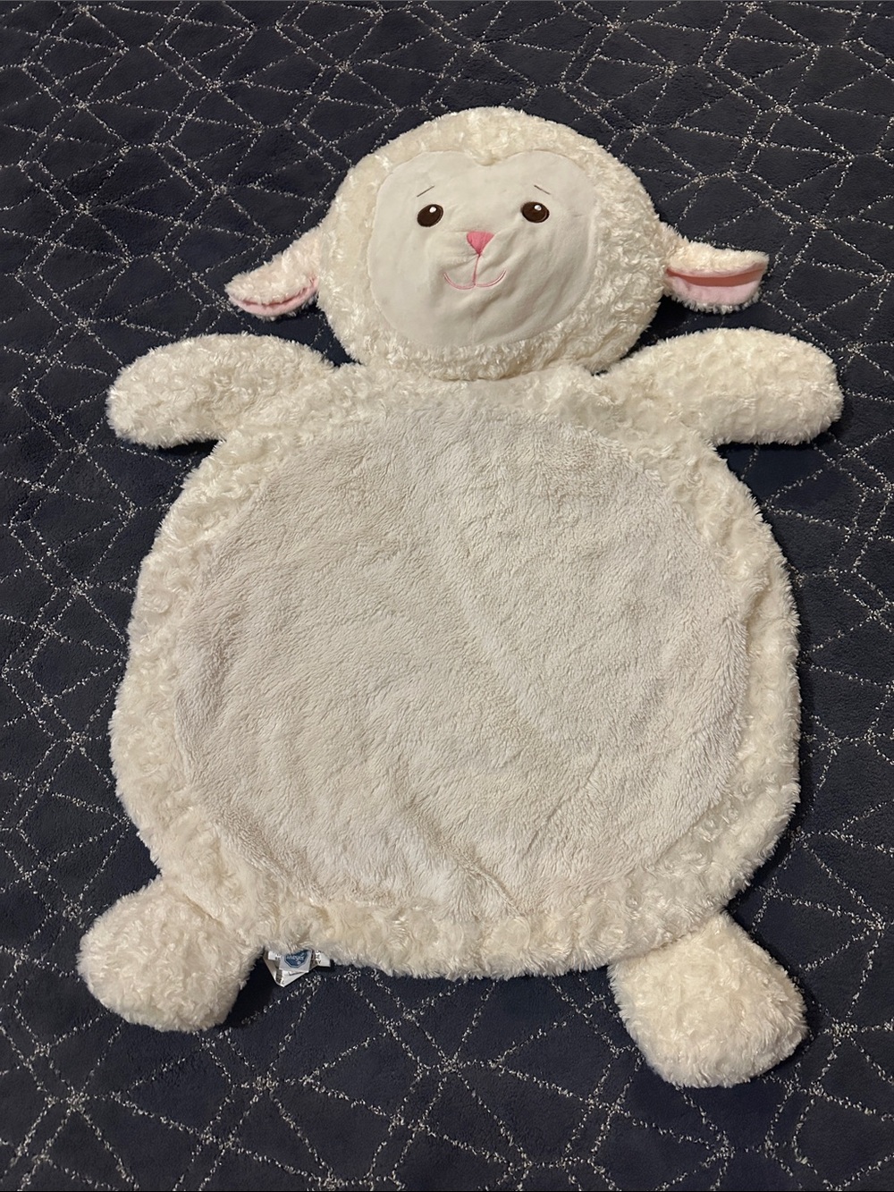 Mary Meyers Plush Lamb Baby Play Mat - Cream